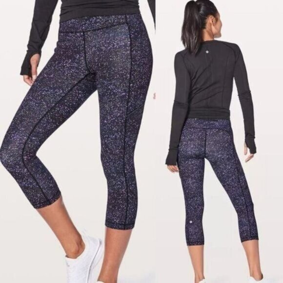Lululemon Speed Up Crop 21" Crystalline Multi size 6‎ - Picture 1 of 12